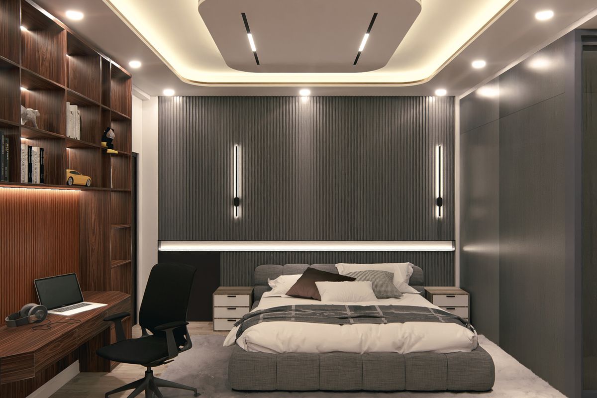 Modern Gray Bedroom