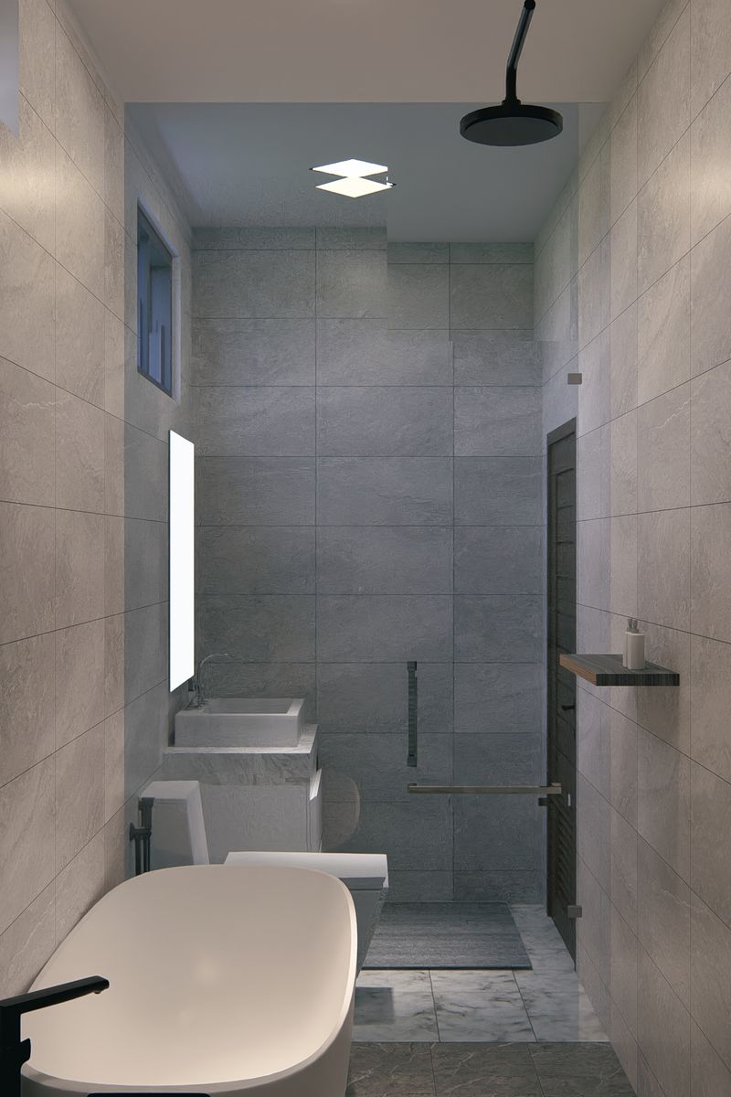 Modern Gray Bath