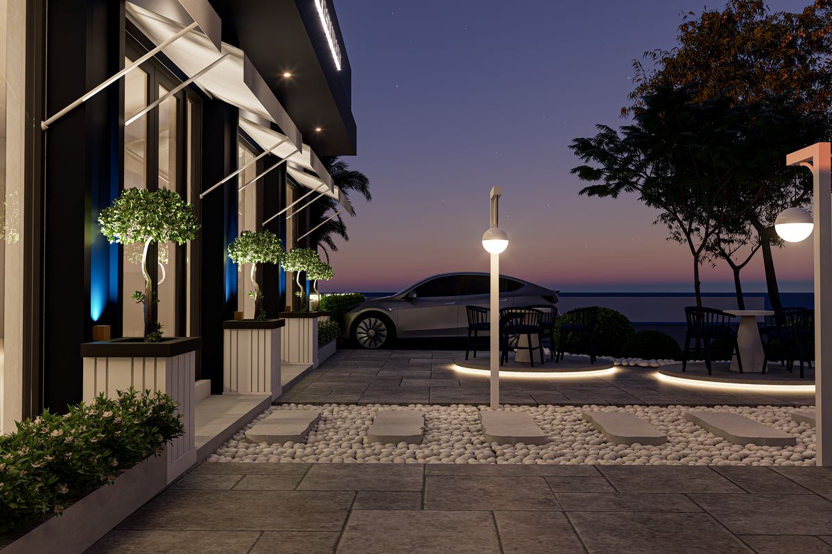 Modern Seaside Dining